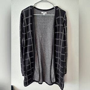 Cardigan. Black Cardigan. Black and White Cardigan. Croft & Barrow. Comfortable
